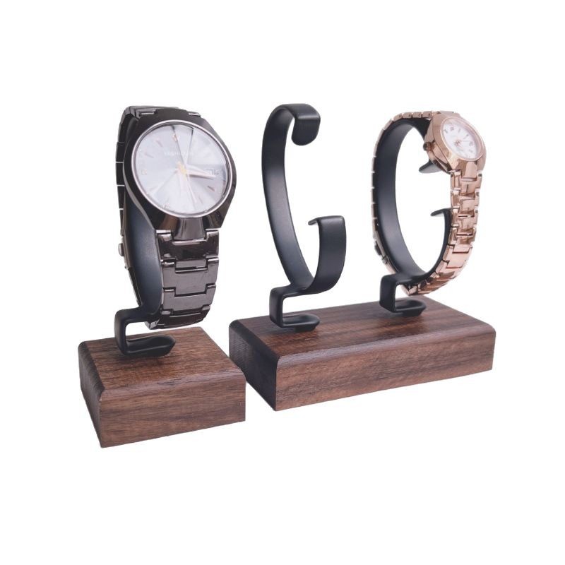 Wooden C-Shaped Watch Holder J - đánh giá và giá Jewelry And Watches Inc