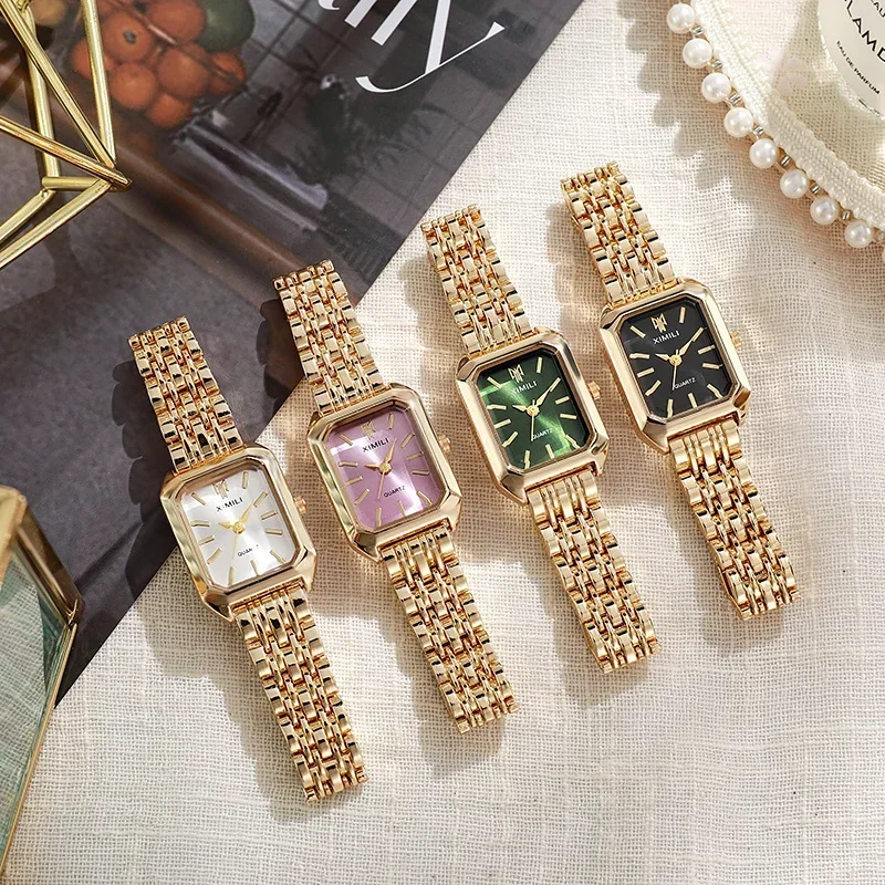 Women Retro Square Metal Band  - đánh giá và giá Jewelry For Watches